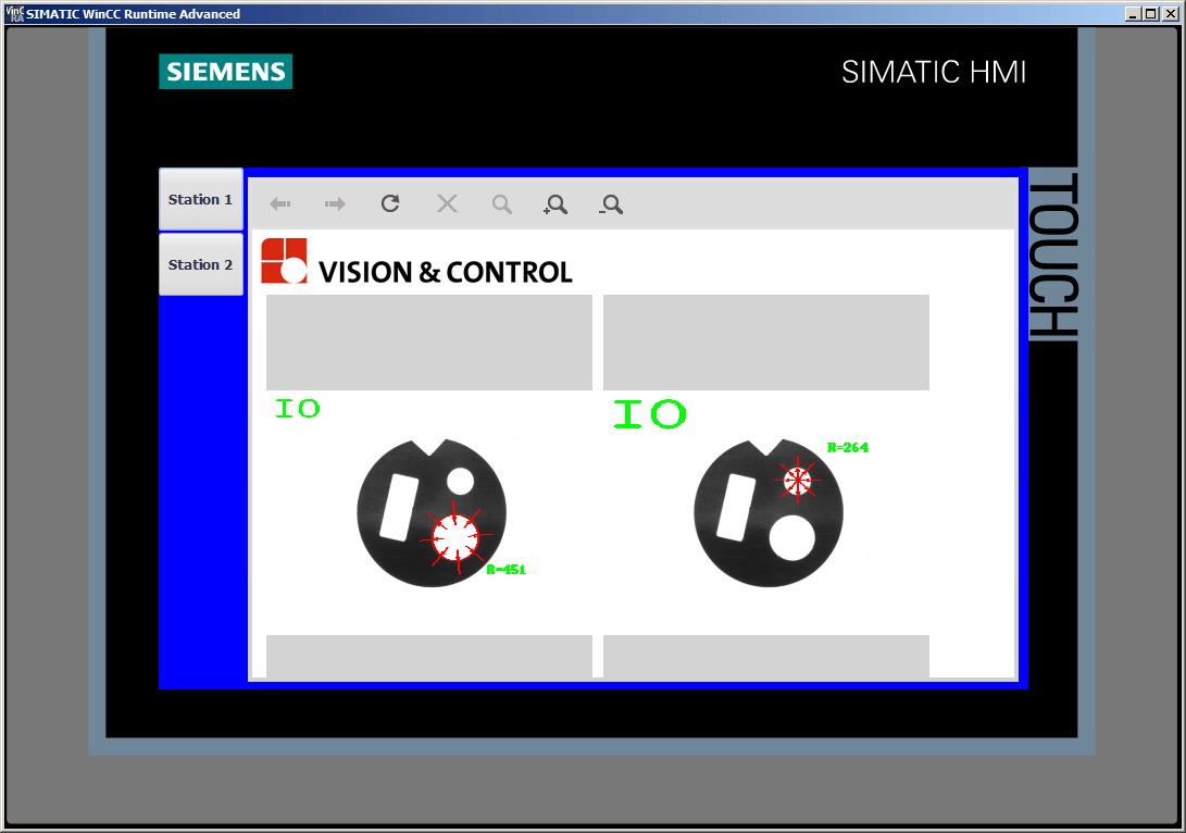 SIEMENS Comfort Panel: Mehrere Bildverarbeitungssysteme gleichzeitig darstellen